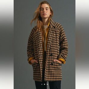 ANTHROPOLOGIE NWT HOUNDSTOOTH COAT